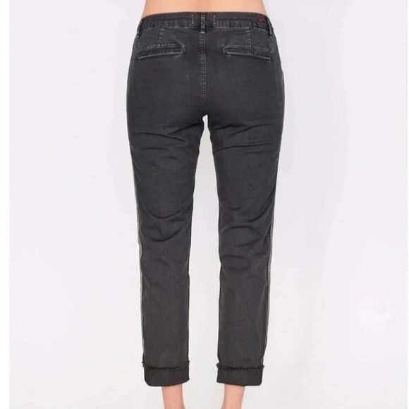 Sundry Stripe Roll-Up Chino Trousers Black Glitter Star Lining Size 27 NWT - Picture 4 of 7